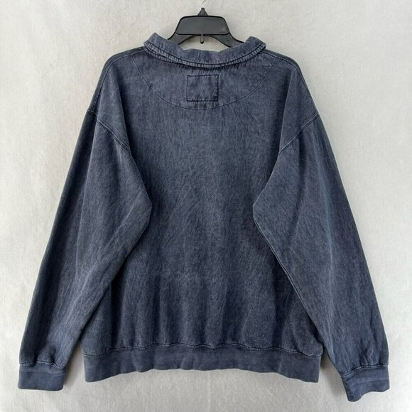 Ragwear Sweatshirt Men's Sz XL Gray 1/4 Zip Embroidered Collared Ribbed Trim - Picture 2 of 9